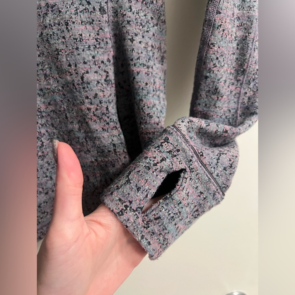 lululemon athletica | Women’s Multi-Color Heathered Gray Zip-Up Long Sleeve - Picture 4 of 15